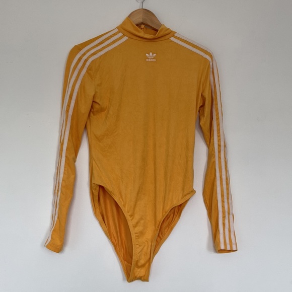 Adidas yellow long sleeves bodysuit with funnel collar - Picture 2 of 10